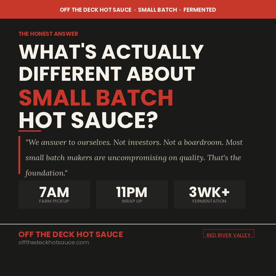 What's Actually Different About Small Batch Hot Sauce?
