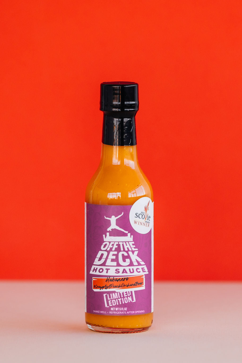 Habanero Peach Fermented Hot Sauce | #CrazyAsAPeachOrchardBoar